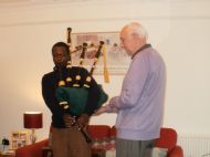 A bagpipe lesson!